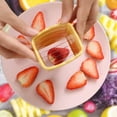 thumbnail image 3 of Rebanador de Tazas - Rebanador de Frutas Rebanador de Huevos en Taza, Cortador de Fresa de Plátano de Acero Inoxidable, Fabricación Rápida de Frutas Blandas, (Paquete de 3), 3 of 5