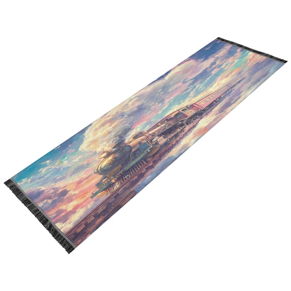 BZSMCE Runner Rug Classical Design Blossom Reflection Style Modern Pattern 72x23.5in Indoor Washable Rug