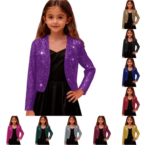 Girls Elegant Short Satin Jacket with Print Formal Party Wear Dressy Cardigan Outerwear Cars Jacket for Kids Boys 9-10 Years
