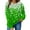 Green4, variant on Zedker St Patricks Day Shirt for Women 2026 Casual Plus Size 3/4 Sleeve Irish Clover Shirts Funny Saint Patrick's Day Tunic Tops