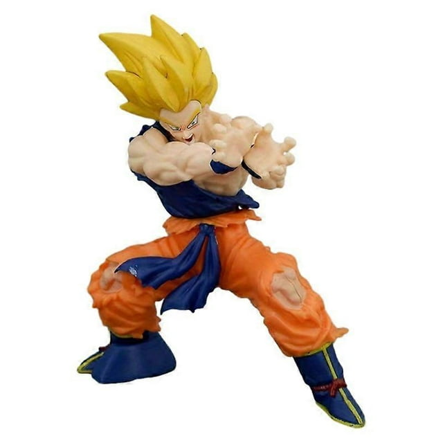 Dragon Ball Anniversary Super Turtle Style Qigong Battle Damaged Shockwave Goku Figure Model Chassis Car Ornament