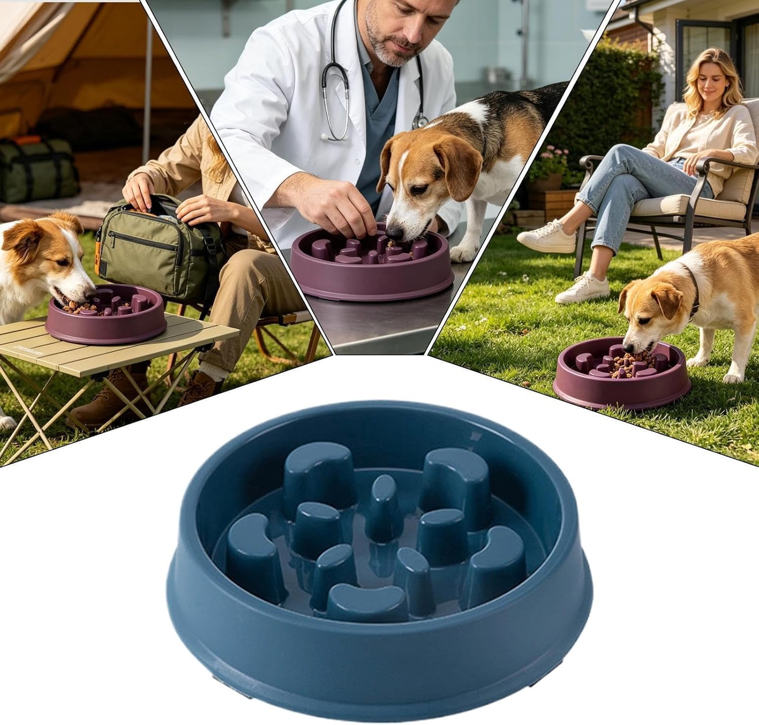 Slow Feed Dog Bowl, Lick Mat, Anti Slip, for Small and Medium Dogs