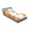 thumbnail image 3 of Ambesonne Fall Fitted Sheet & Pillow Sham Set, Tree Leaves and Berries, Queen, Multicolor, 3 of 3