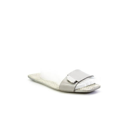 

Pre-owned|Saint & Libertine Womens Leather Slide On Sandals Gray Size 10 Medium