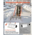 thumbnail image 3 of KFFKFF Pelle Pousse-Neige avec Roues, Pelle Chasse-Neige à Roues de 24 Po avec Lame Inclinée Bidirectionnelle et Poignée Réglable à 90 Degrés, Pelles d'Hiver en Métal, 3 of 9
