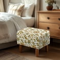 thumbnail image 3 of Xoenoiee Sunflower Bee Print Stretch Ottoman Cover Ottoman Slipcovers Rectangle Footstool Cover Printed Footstool Cover Ottoman Footrest Covers Rectangular Storage Stool Cover, Small, 3 of 7