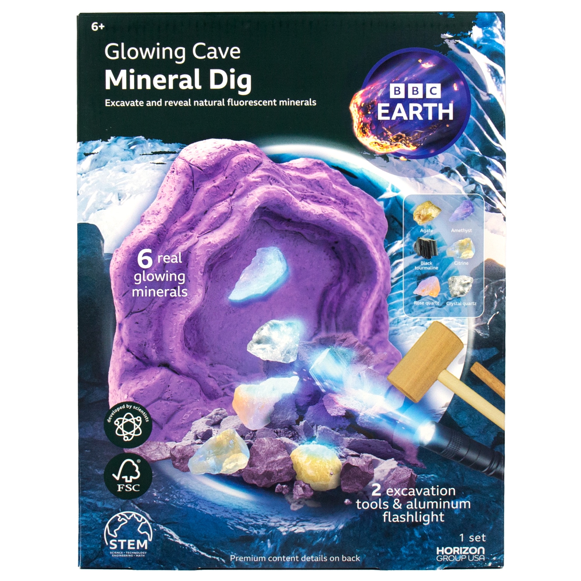 BBC Earth Glowing Cave Mineral Dig Kit photo 7