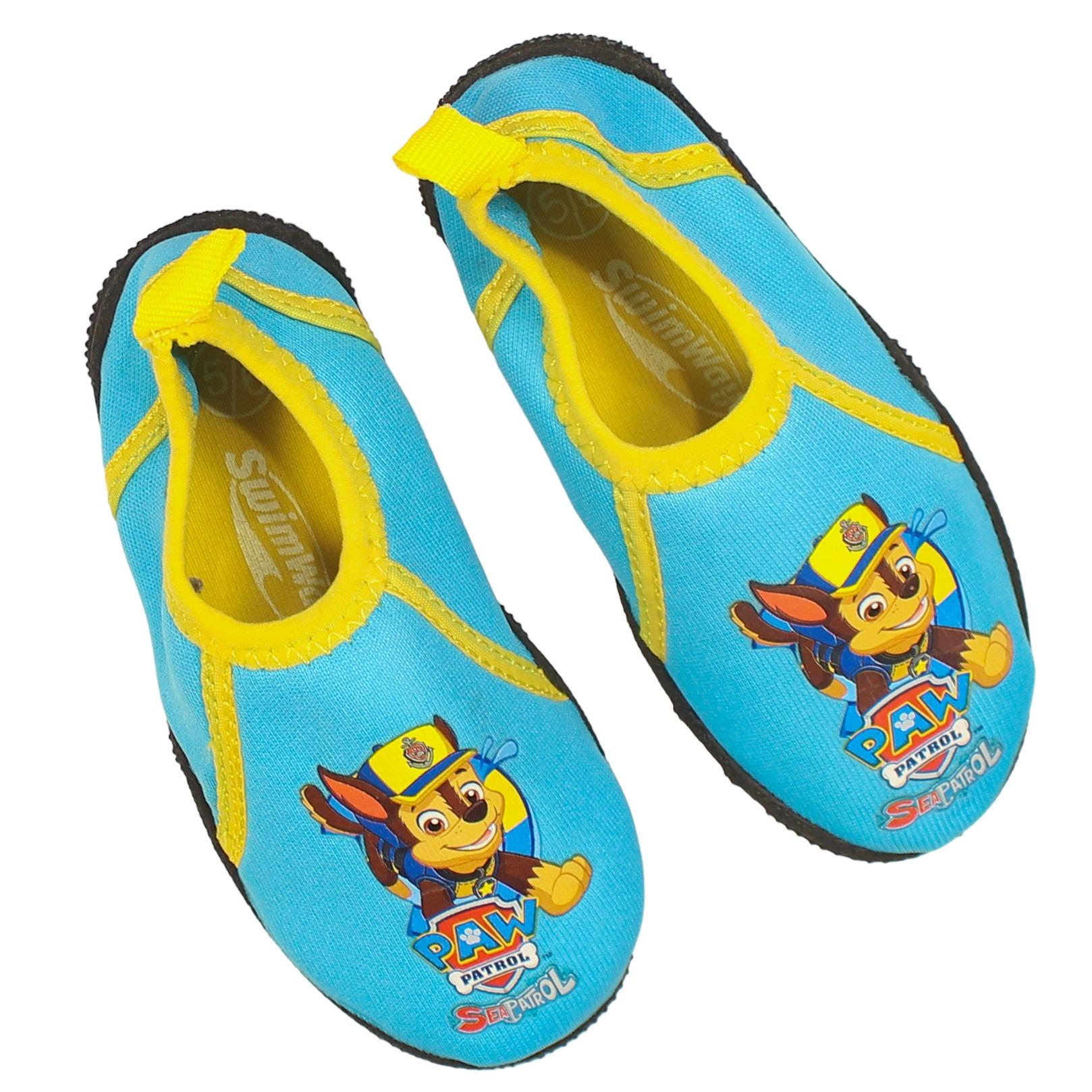 Swimways Paw Patrol Toddler Boys Swim Shoes, Blue Chase, Size 5/6
