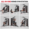 thumbnail image 4 of MITONOS Home Gym System,140lbs Weight Stack Workout Station,All in One Home Gym Equipment with Pulley System for Full Body Strength Training, 4 of 12