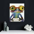 thumbnail image 4 of ONETECH Animal Picture Cool Wall Art Dog Cat Poster Pig Wearing Glasses Artwork Cartoon Images Canvas Painting, 4 of 4