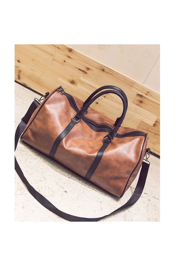 Raindrops Women Travel Tote Bag Brown Waterproof PU 1Pack
