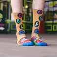 thumbnail image 5 of MERGE4 Devo Live Crew Large Crew Socks for Men and Women Multicolored Compression Collectable Band Socks, 5 of 5