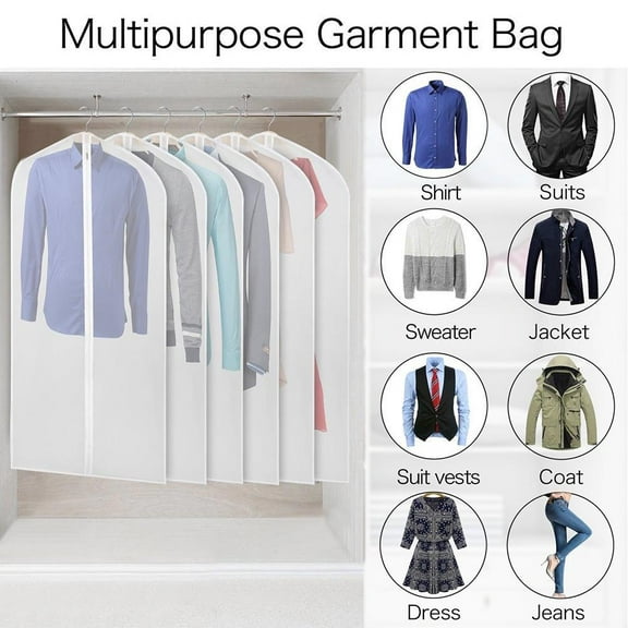 BETTERLIFE Clear Suit-Jacket Dress Garment Clothes Cover Dust Zip W/ Protector Travel G3P7