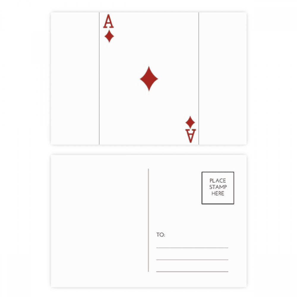 a playing cards pattern postcard set birthday mailing thanks greeting card