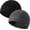 Set B-black,dark Grey, variant on 2 Pieces Cotton Skull Caps for Men Women Helmet Liner Breathable Sleep Hat Chemo Headwear Running Cap