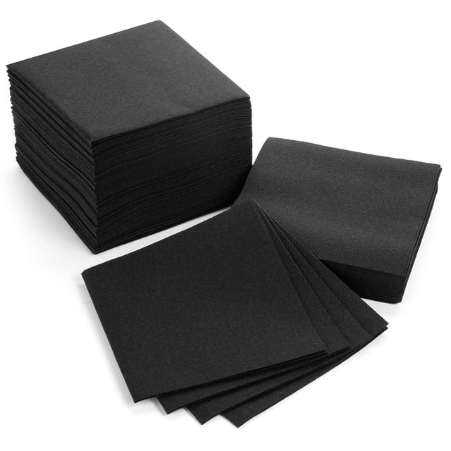 Servilletas para cóctel AH AMERICAN HOMESTEAD 12 x 12 cm negras, 100 unidades