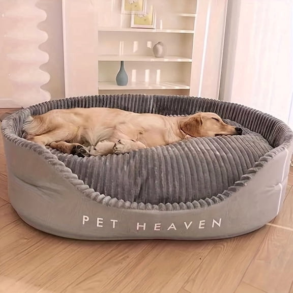 Winter warm pet nest, thick dog pads for large dogs, anti slip bottom that is not easy to run, high windproof design enclosure, suitable for large and medium-sized dogs