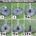 thumbnail image 3 of Fuente solar, bomba solar para estanque de 1,4 W con 4 efectos, Altura máxima 70 cm, bomba solar, bomba de fuente flotante solar para estanque de jardín o acuario, fuente para pájaros, baño F, 3 of 3