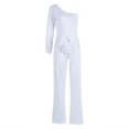 thumbnail image 2 of Combinaison à la Mode Femmes Romper Body Bureau Dame Partie Long Pantalon Régulier Pantalons, 2 of 4
