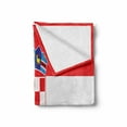thumbnail image 2 of Croatia Soft Flannel Fleece Throw Blanket, Simplistic Design Illustration of National Country Flag Zagreb Print, Cozy Plush for Indoor and Outdoor Use, 70" x 90", Vermilion Indigo White, by Ambesonne, 2 of 6