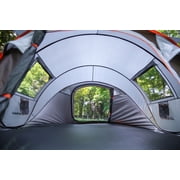 EchoSmile 4-Person White and Brown Pop Up Camping Tent