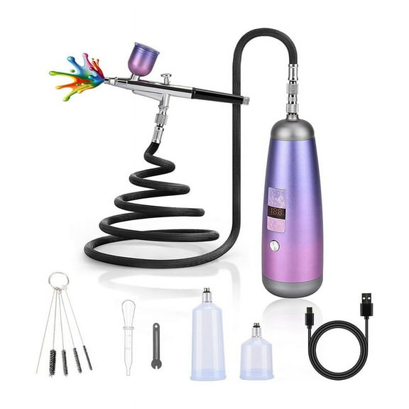 Airbrush Kit for Nails 32PSI Air Brush Kit with Air Compressor Cordless Airbrush Machine for Makeup,Painting,Model