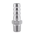 thumbnail image 2 of Cergrey Raccord de Tuyau en Acier Inoxydable SS304 Filetage Mâle Connecteur de Tuyau BSP 1/8 -3/4, Adaptateur de Tuyau, 2 of 3