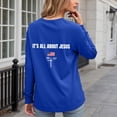 thumbnail image 5 of Womens Freedom Sweatshirt Classic Letter Printed Crewneck Long Sleeve Patriotic Pullover Athletic Top Stylish Casual Comfort Fit Daily Wear, 5 of 6