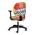 thumbnail image 4 of FUIALDOLG Soft Computer Desk Chair Seat Covers for Armchair, 2 Piece Sets Office Chair Covers Polyester Fabric Office Chair Slipcover, 4 of 8
