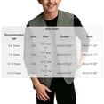 thumbnail image 4 of Yeglea Kids Boys Girls 5-13 Years Cargo Vest Full Zip V-Neck Multi-Pocket Hiking Outdoor Sleeveless Outerwear Vests for Camping Fall Winter Army Green,5-6 Years, 4 of 7
