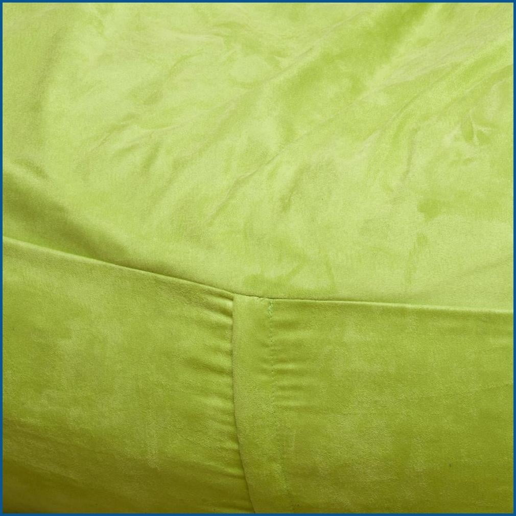 Michael 4-Foot Cylindrical Suede Bean Bag Chair for Adults | Green | Polyester