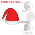 thumbnail image 4 of Haiem Red Pattern Santa Hat Confortable Velvet Christmas Hat for Christmas Party Favors Fit for Adults and Kids, 4 of 6