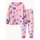 thumbnail image 3 of 2pcs Girls Casual Cartoon Unicorn Print Crew Neck Pink Cotton Pajama Sets, 3 of 5