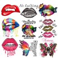thumbnail image 4 of 3Pcs Butterfly Lip Iron on Patches Decals Clothing Heat Transfer Sticker Colorful Washable for DIY T Shirt, 4 of 5