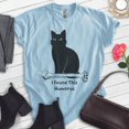 thumbnail image 2 of I Found This Humerous Cat T-shirt, Unisex Women's Men's Tee, Clever Cat Cute Kitten Animal Pet Owner, Heather Light Blue, Medium, 2 of 6