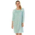 thumbnail image 3 of Casual Nights Women's Long Sleeve Floral Embroidered Night Gown, 3 of 4