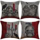 thumbnail image 1 of Juego de 4 fundas de almohada de lino con calavera y vela de Halloween, 45 x 45 cm, 1 of 3