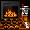 thumbnail image 5 of Costway 18'' Electric Fireplace Insert Freestanding & Recessed Heater Log Flame Remote, 5 of 12