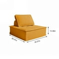 thumbnail image 5 of SCUQI Convertible Sectional Sofa Couch Modern Linen Fabric Square Couch 1 Seat Sofa Sectional with Back Cushion for Small Living Room Apartment and Small Space (Orange), 5 of 5