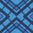 thumbnail image 1 of Ahgly Company Machine Washable Indoor Square Transitional Deep Sky Blue Area Rugs, 7' Square, 1 of 7