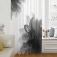 thumbnail image 6 of Grey Bohemian Sheer Curtains 72 Inches Long, Boho Modern Floral Abstract Ombre White Light Filering Curtains, Breathable Simi Curtain Privacy Drapes for Living Room Bedroom Window Treatment, 6 of 9