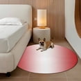 thumbnail image 2 of Round Rugs 4Ft, Red Ombre Round Area Rug Washable Indoor Throw Carpet, Red White Gradient Modern Abstract Art Soft Non Slip Circle Rug for Kitchen Nursery Room Home Decor Aesthetic, 2 of 8