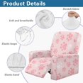 thumbnail image 5 of FKELYI Pink Dog Paw Print Anti-Dust Recliner Slipcover 4 Pcs Reclining Chair Cover Soft Furniture Protector for Single Seat Lounge Armchair for Bedroom Decor, 5 of 7