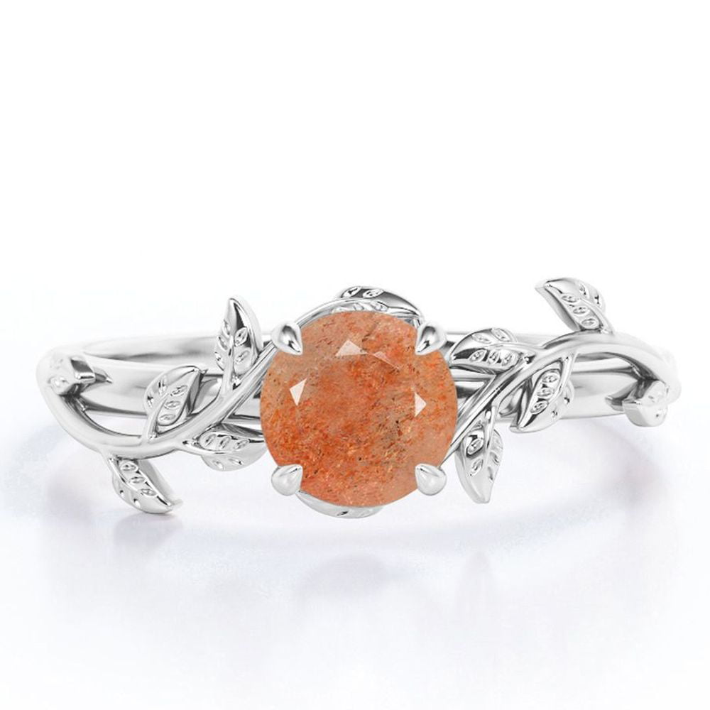 Princess Promise Engagement Yellow Sunstone Opal CZ Genuine Sterling Silver Ring 