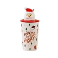 thumbnail image 2 of Taza de regalo de Navidad Taza de Navidad con tapa Taza de cerámica 400 ml Taza de té de Papá Noel con tapa para café Estilo D, 2 of 8