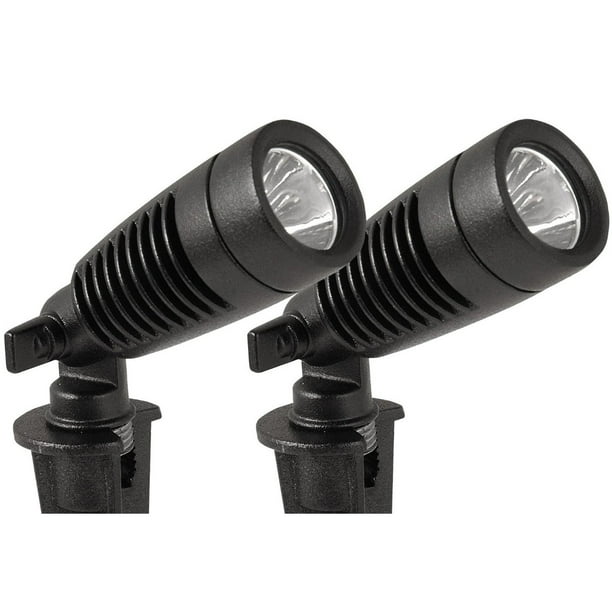Moonrays 95557 Black Low Voltage LED Outdoor Landscape Metal Spot Light