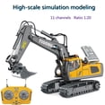 thumbnail image 4 of Excavadora de aleación a Control remoto para niños, coche volquete de 2,4G, vehículo de ingeniería, camión oruga, Bulldozer, juguete, regalos de cumpleaños, 1:20, 4 of 4
