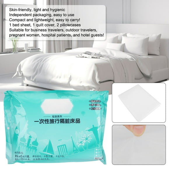 Disposable 4pcs/set Disposable Travel 6ft Bedding Sets Beauty Salon Massage Double Bed Sheets Quilt Cover Hospital Hotel Supplies
