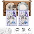 thumbnail image 5 of Spring Easter Kitchen Towels Set of 1, Bunny Botanical Flowers Leaves Purple Check Absorbent Dish Towels for Kitchen, Microfiber Hand Towel, Quick Drying Tea Towel for Cleaning Decorative Dishcloths, 5 of 7
