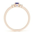 thumbnail image 2 of ANGARA Natural Classic Tanzanite and Diamond Three Stone Engagement Ring in 14K Rose Gold for Women (Size-4mm) | December Birthstone, Anniversary, Jewelry Gift for Women | Natural Tanzanite Ring, 2 of 10
